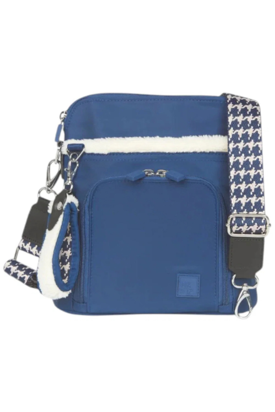 IHKWIP The City Sherpa Crossbody with Houndstooth Strap Midnight Navy